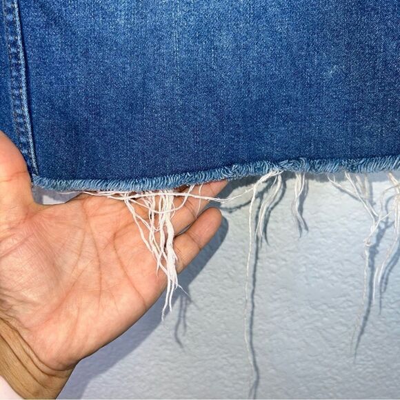BDG Button Front Mini Medium Wash Blue Denim Skirt Women's Size S - Picture 8 of 11